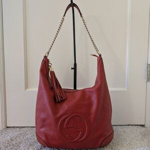 Gucci Soho Red Hobo EUC